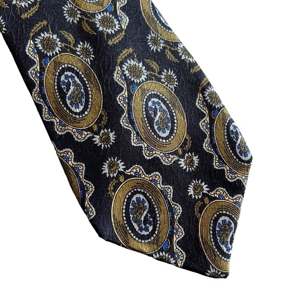 Christian Dior Men’s 100% Silk Paisley Print Neck Tie Y5 - Picture 2 of 5